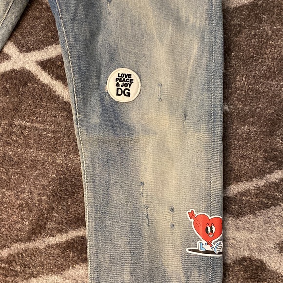 New D&G Fashion Peace & Love Slim Fit Jeans Size 34 ✌🏽 ❤️ - Picture 5 of 11